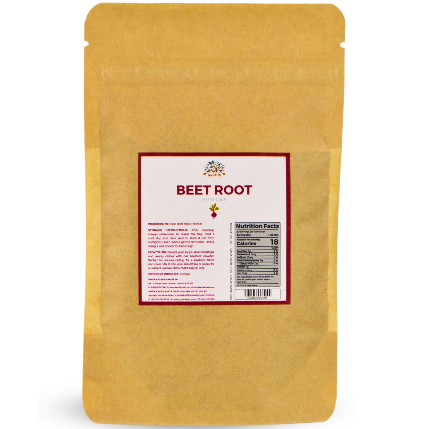 Sardis Beet Root Powder 100 Gram